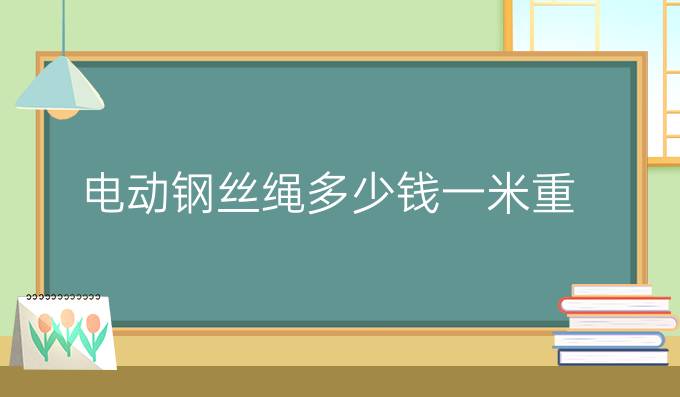 電動鋼絲繩多少錢一米重