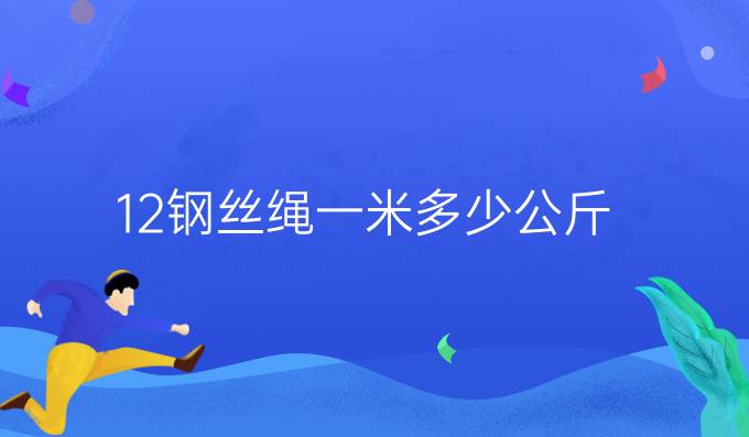 12鋼絲繩一米多少公斤