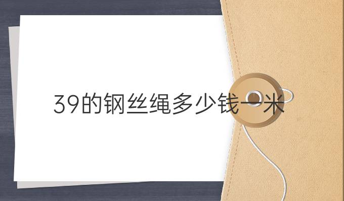 39的鋼絲繩多少錢一米