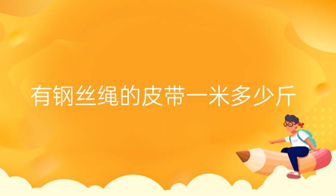 有鋼絲繩的皮帶一米多少斤
