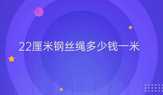 22厘米鋼絲繩多少錢一米