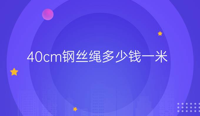 40cm鋼絲繩多少錢一米