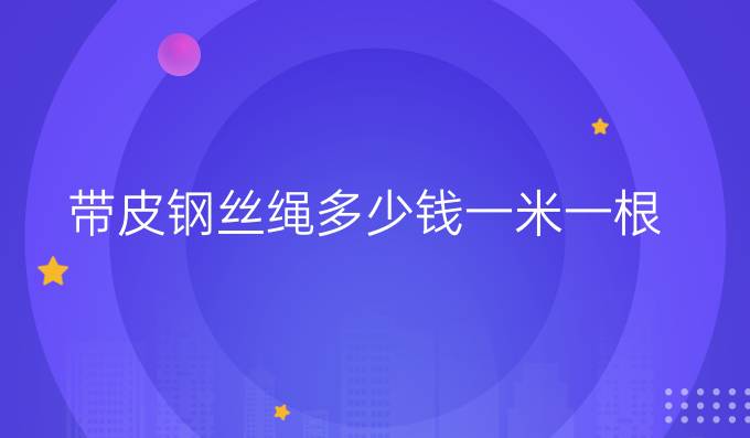 帶皮鋼絲繩多少錢一米一根