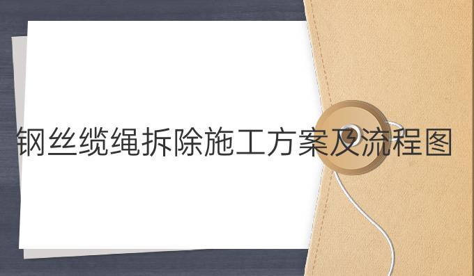 鋼絲纜繩拆除施工方案及流程圖片