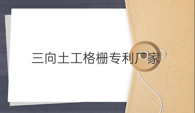 三向土工格柵專利廠家