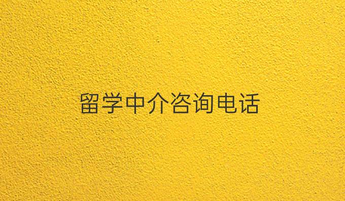 留學中介咨詢電話