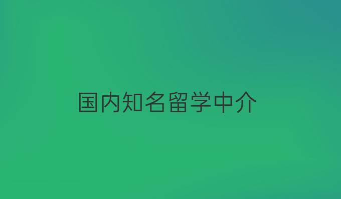 國內(nèi)知名留學(xué)中介