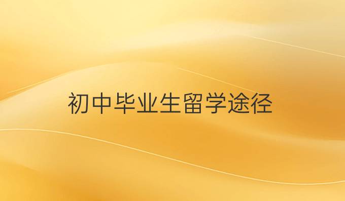 初中畢業(yè)生留學(xué)途徑