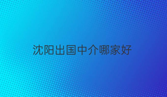 沈陽出國中介哪家好