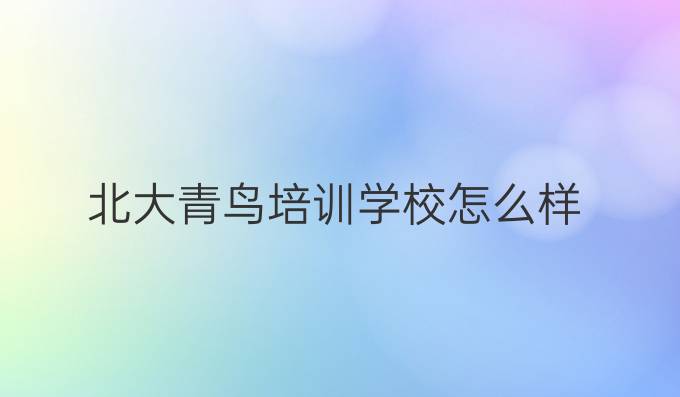 北大青鳥培訓(xùn)學(xué)校怎么樣